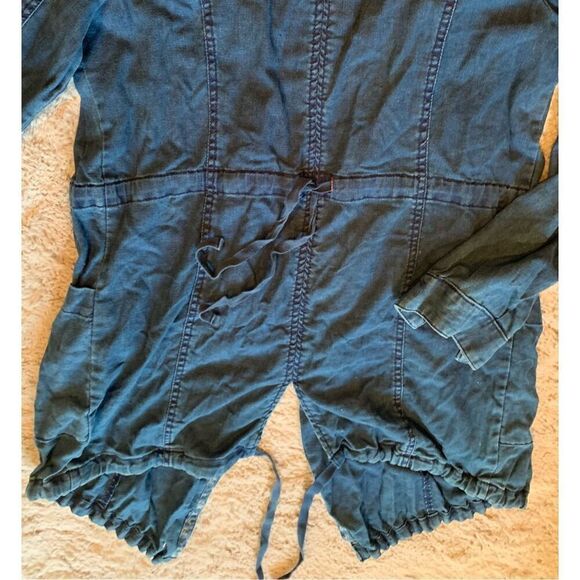 HEI HEI Anthropologie High Plains Chambray Anorak light denim OPEN jean JACKET - Picture 7 of 7